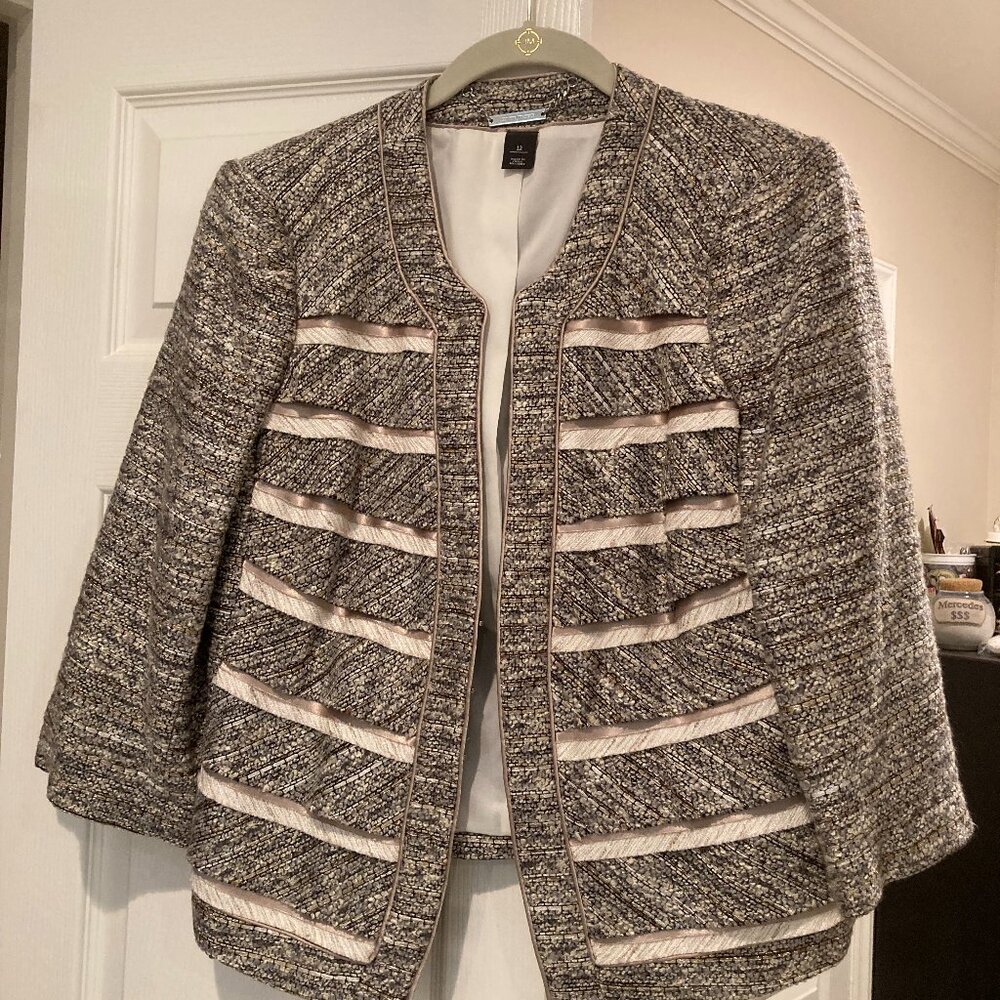 White House/Black Market tweed-style jacket, size 12